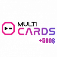 500$ на баланс в сервисе Multicards